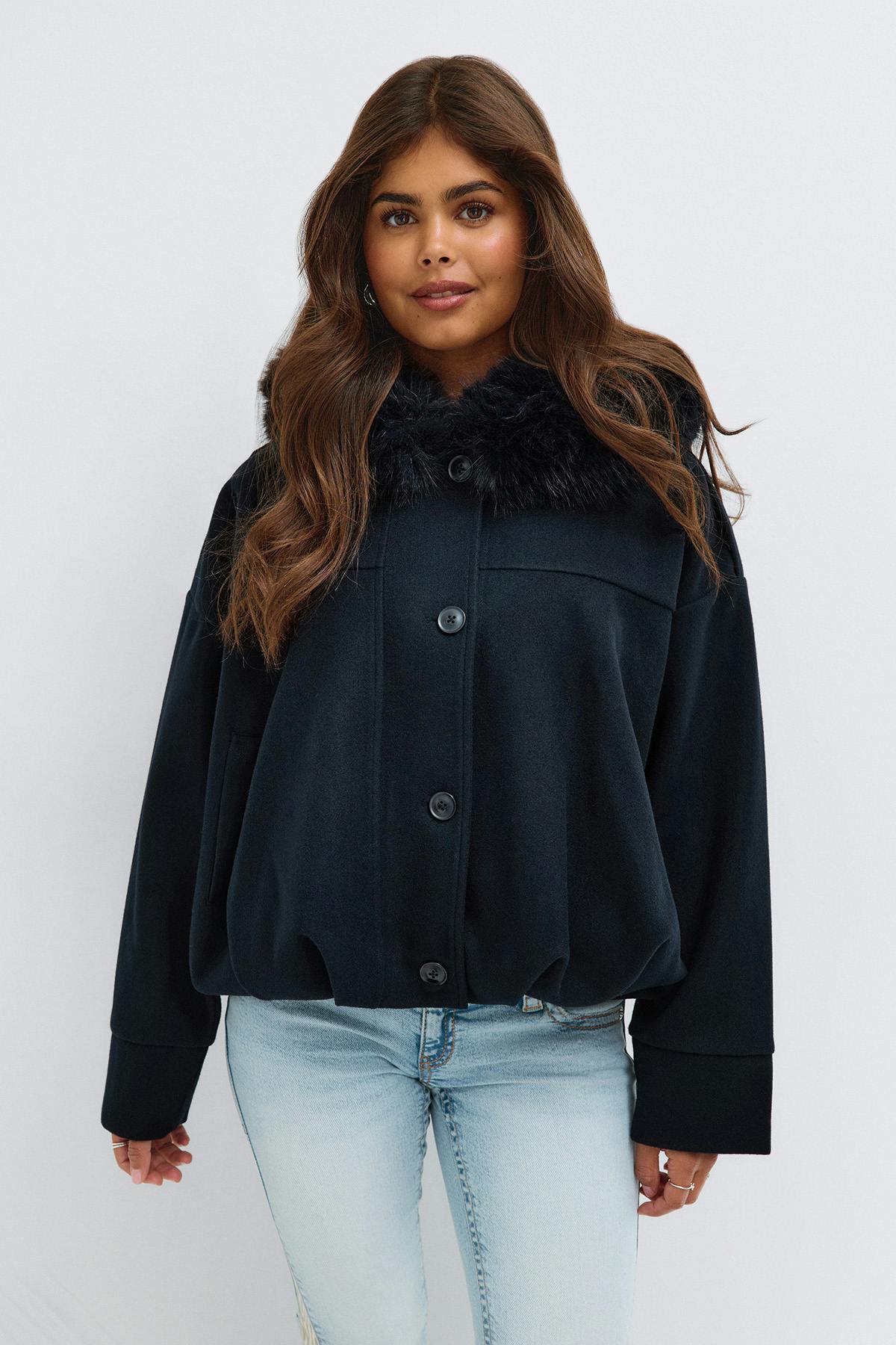 14+ fur hood jacket