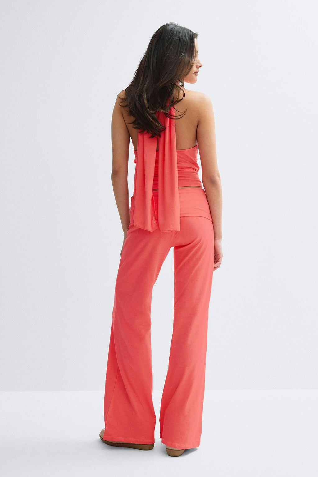 14+ coral baggy yoga pants
