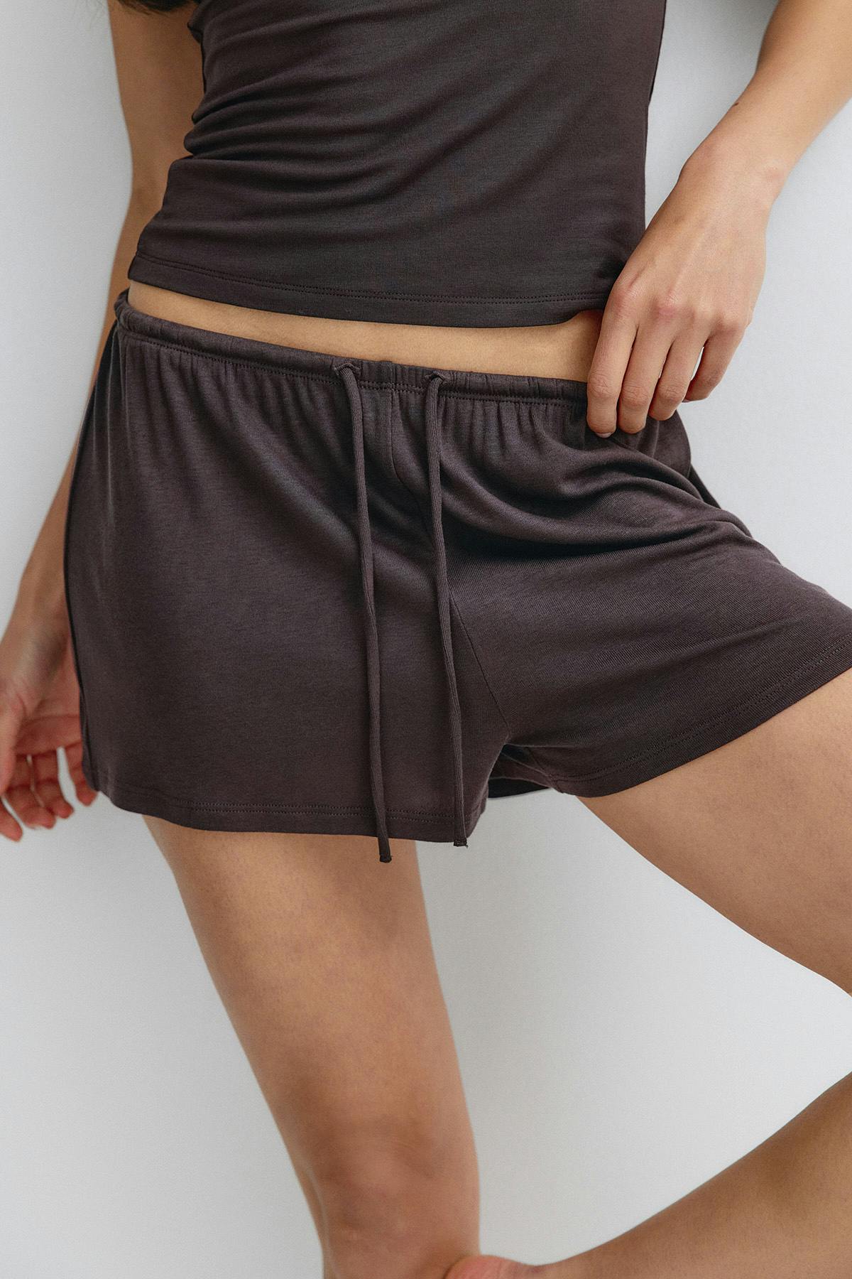 Soft pyjamas drawstring shorts