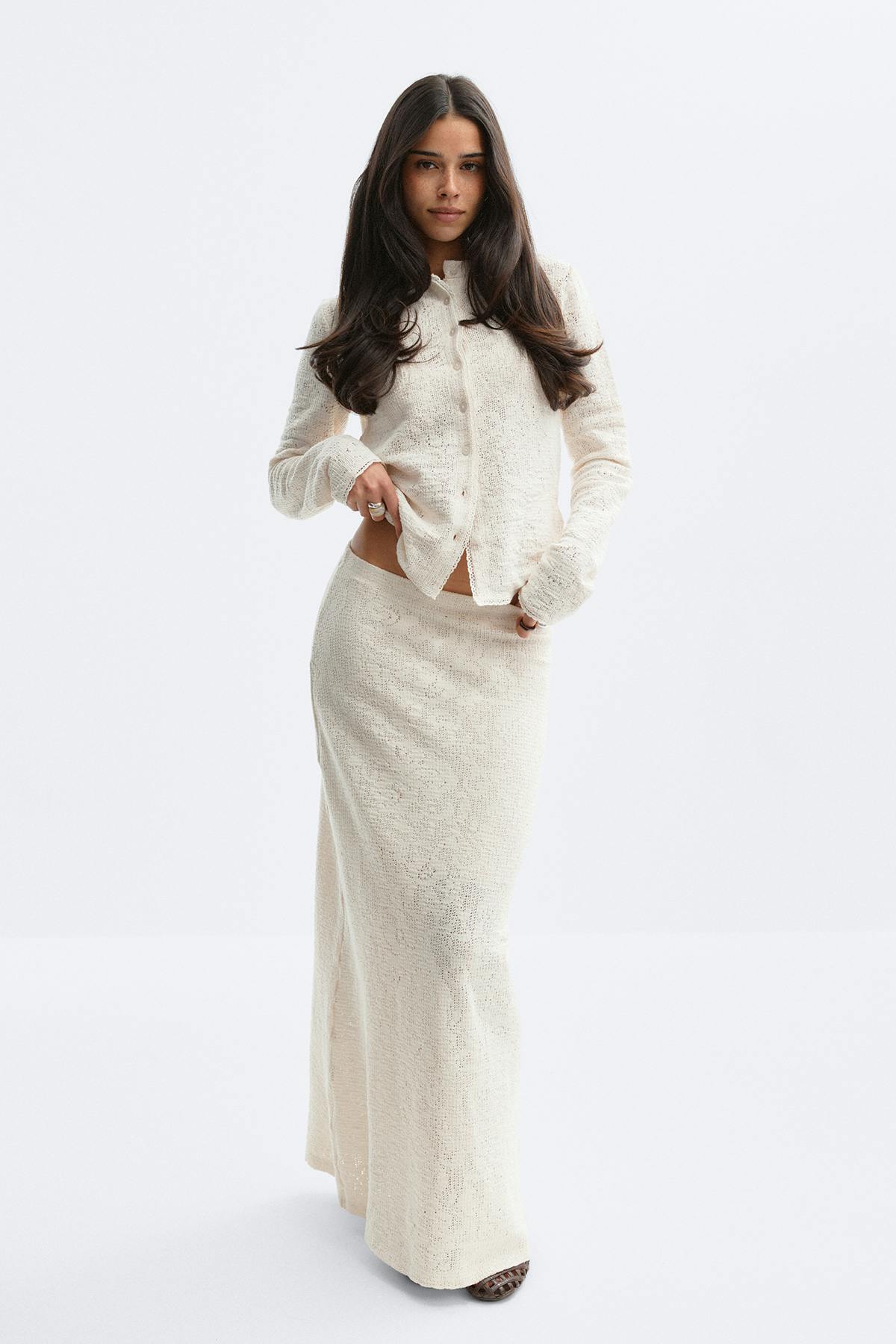 Lace maxi skirt