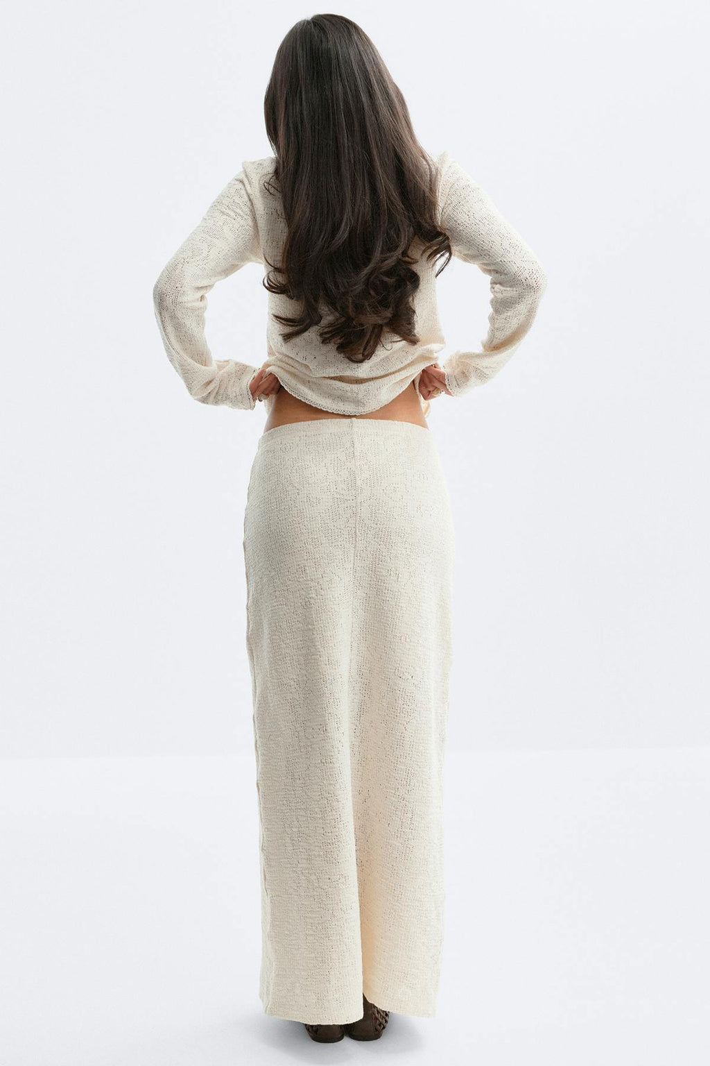 Lace maxi skirt