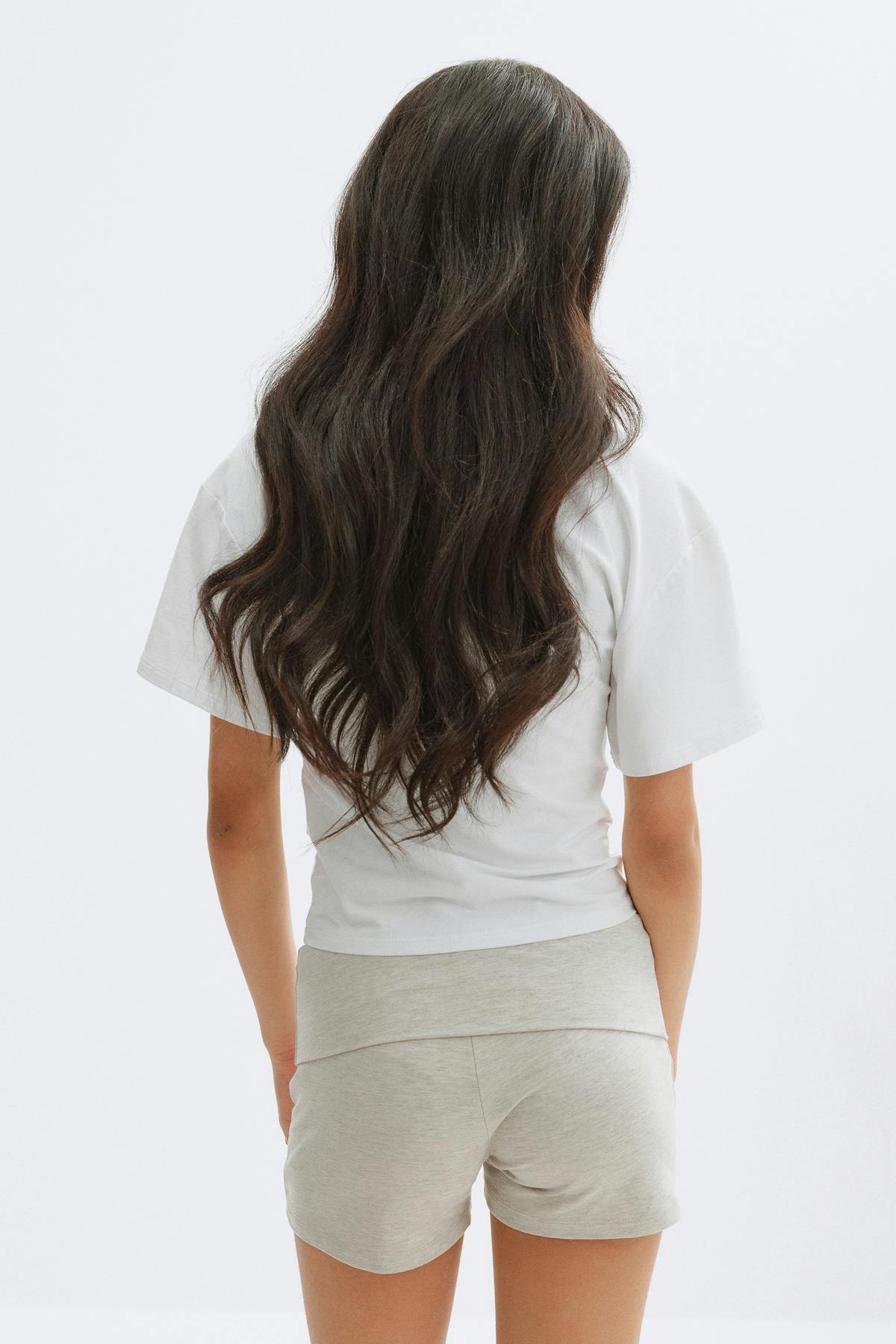 Y folded waist shorts