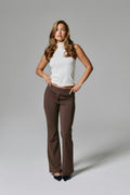 Mid waist flare trousers
