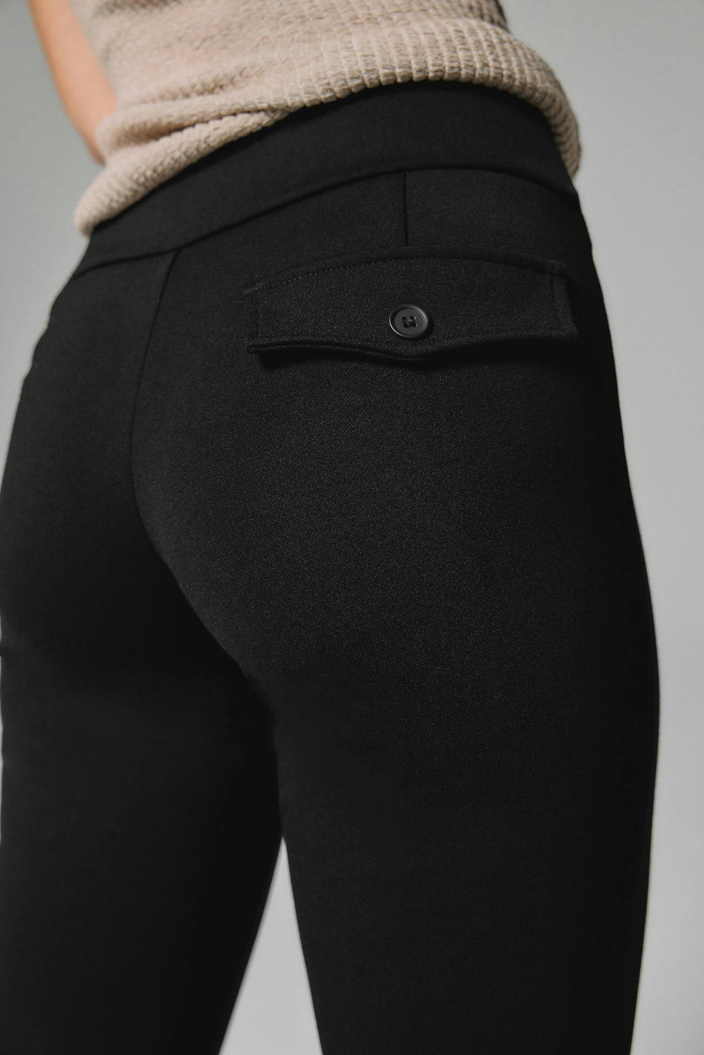 Mid waist flare trousers