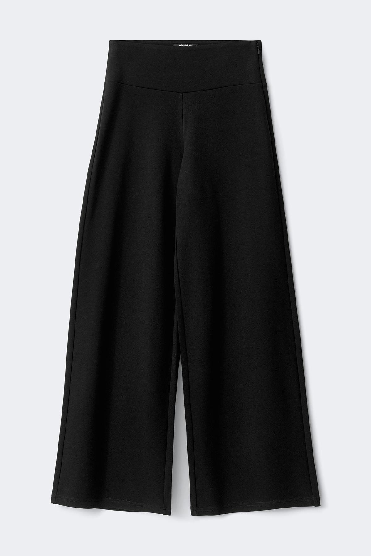 Mid waist wide trousers