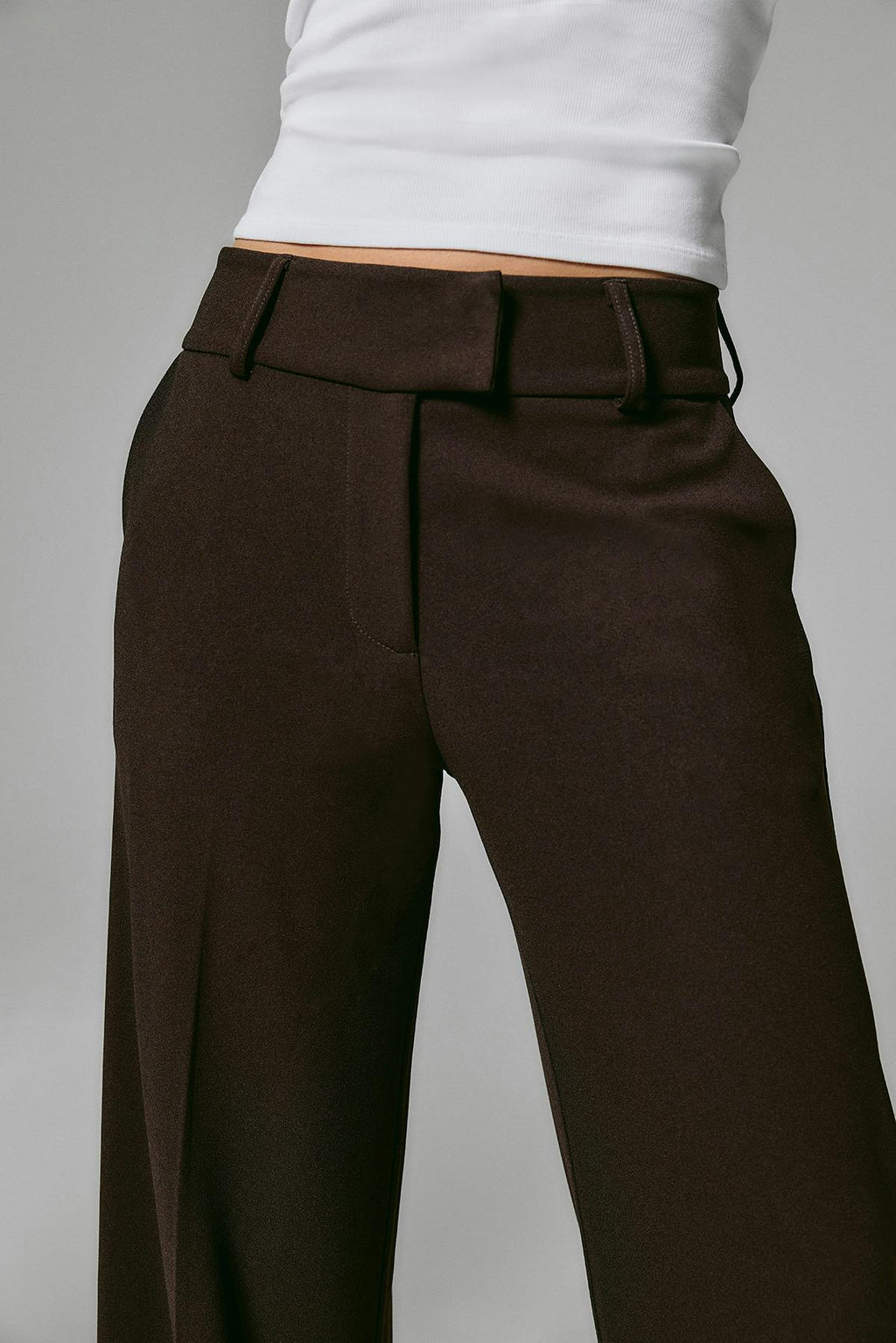 High waist suit trousers