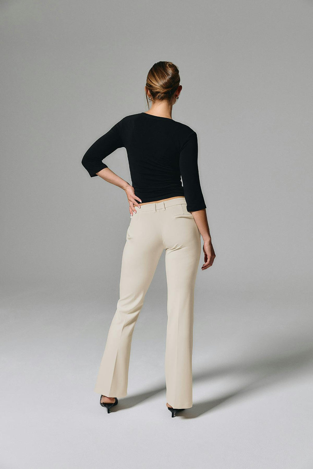 Low waist straight trousers