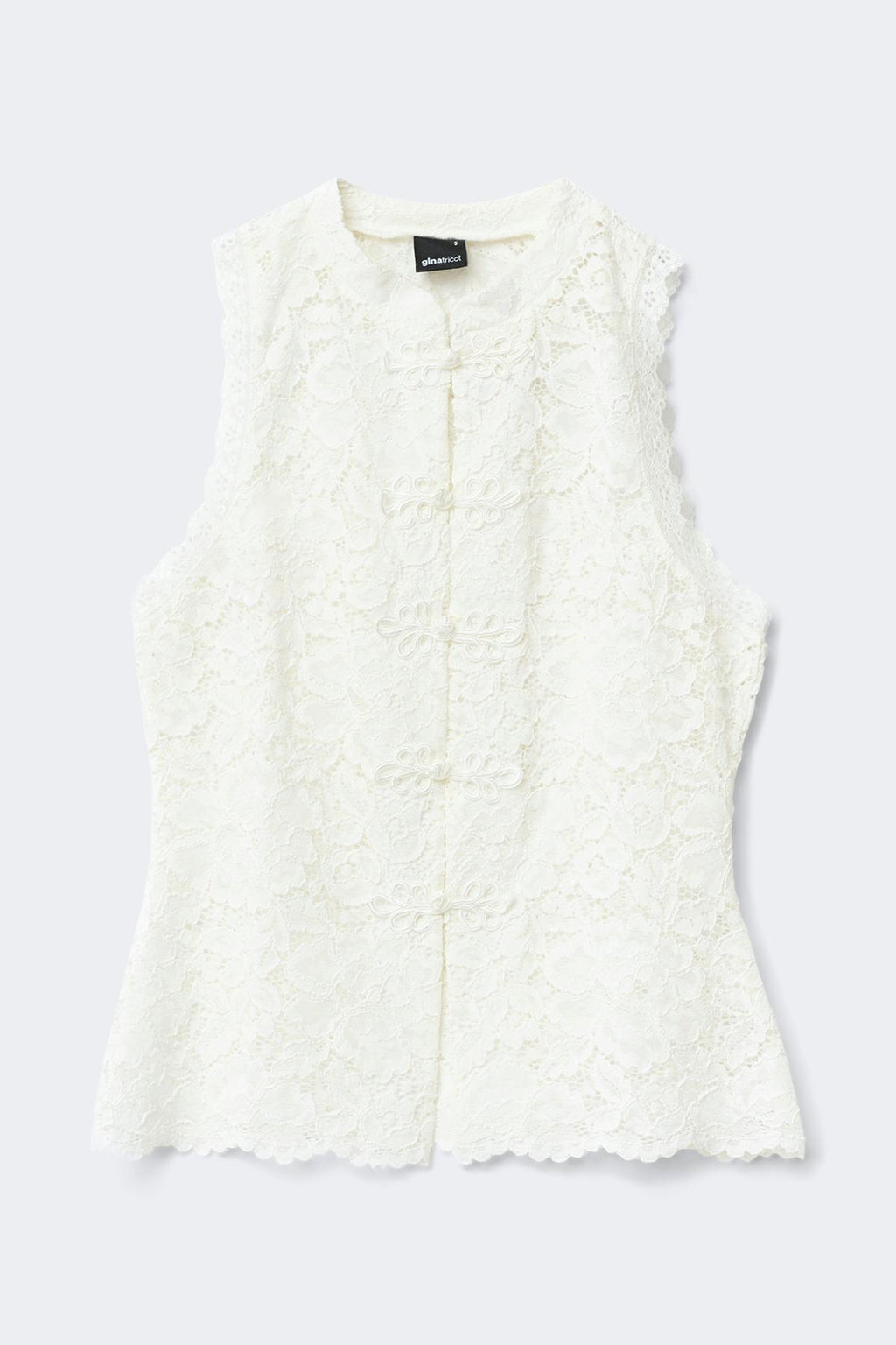 Sleeveless lace top