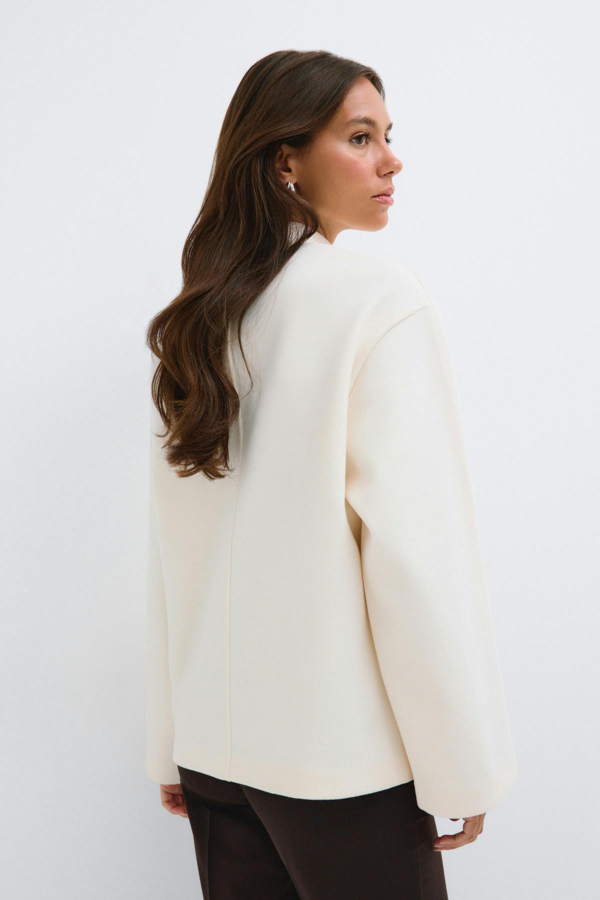 Mandarin button jacket