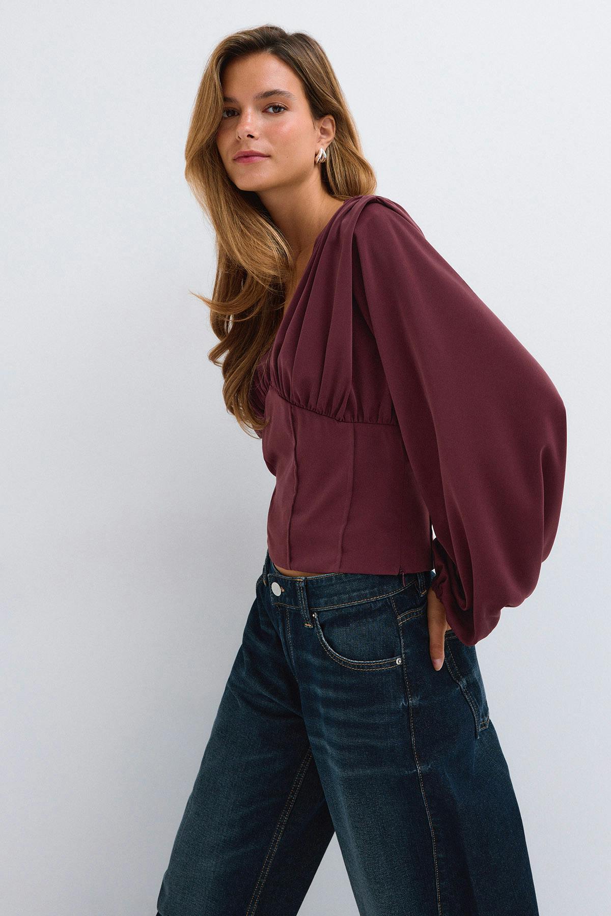 Shaped corset blouse