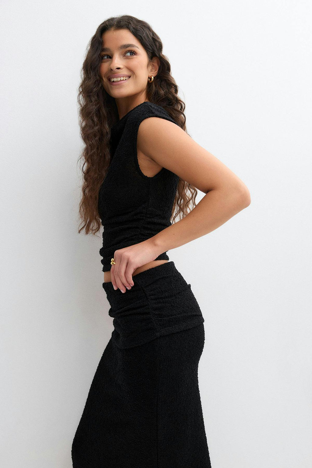 Boucle maxi skirt