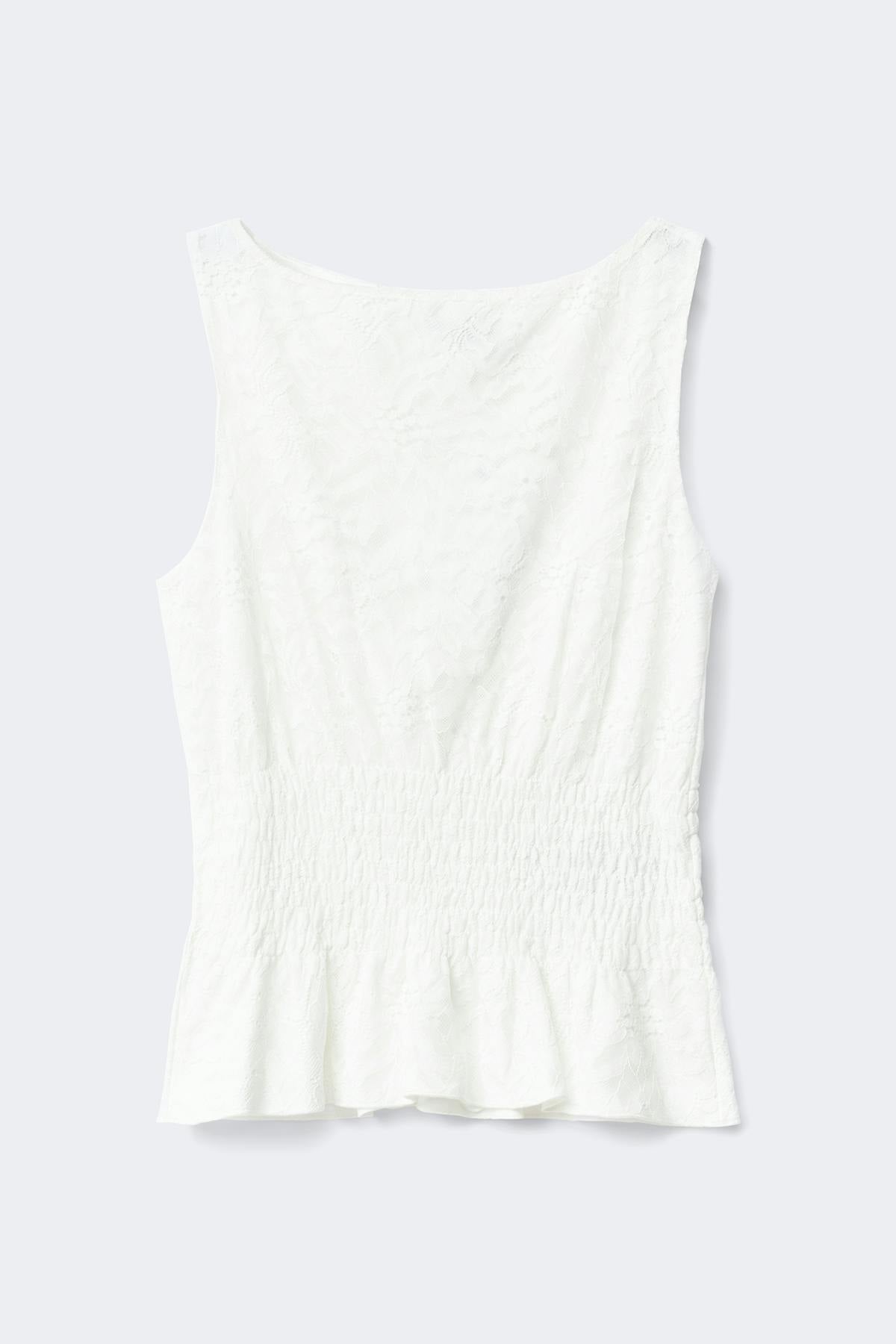 Lace smock top