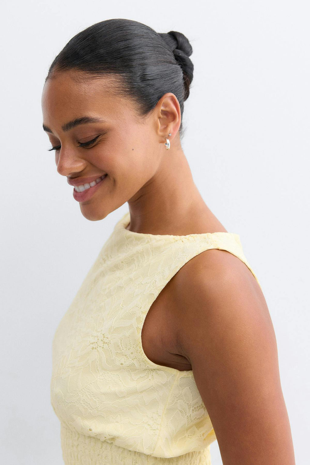 Lace smock top