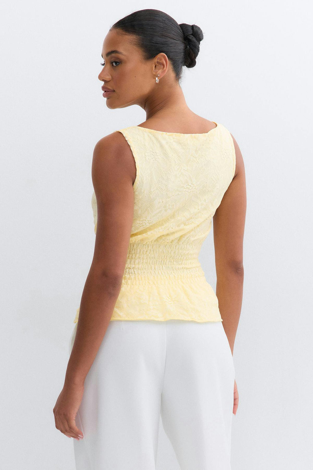 Lace smock top