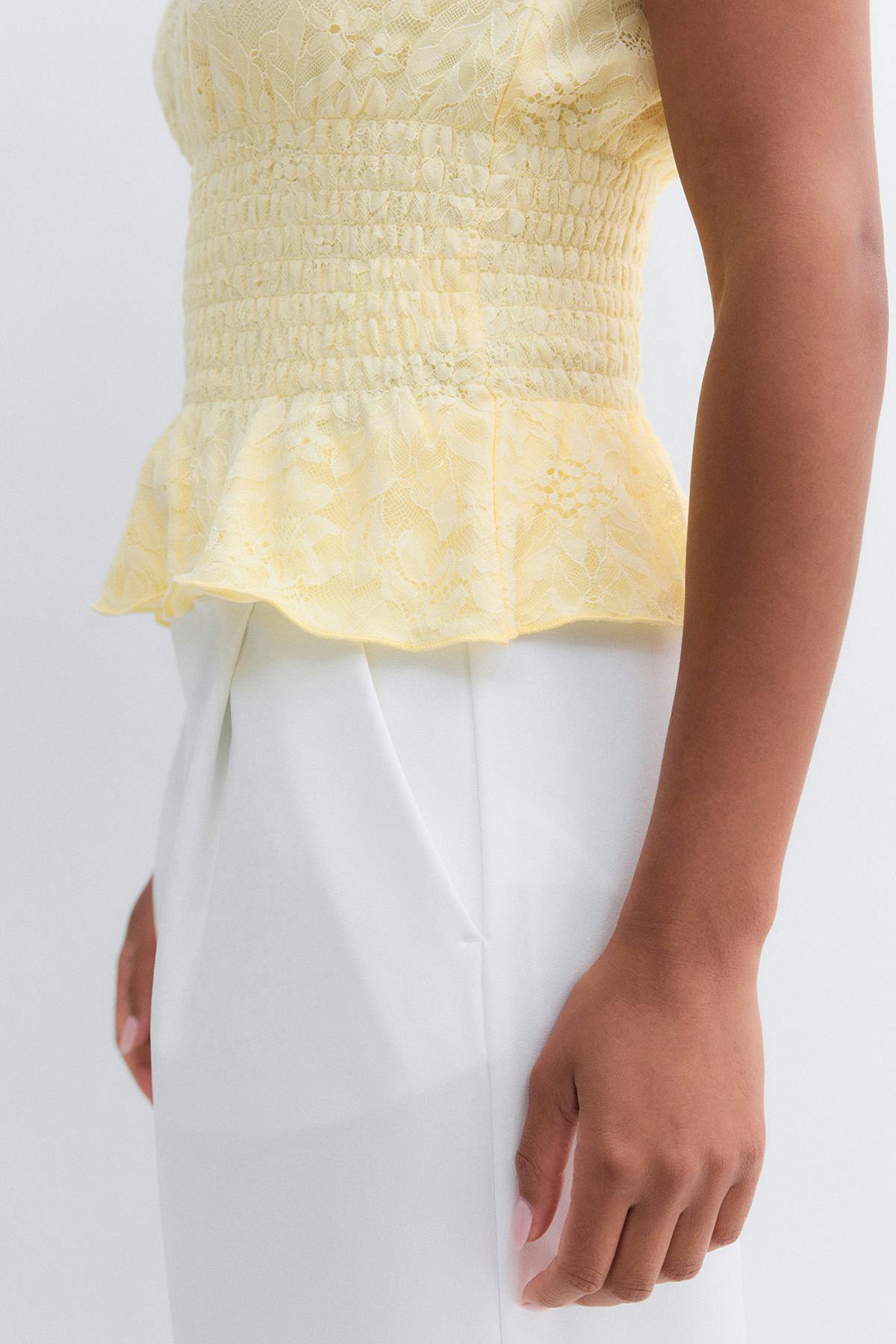 Lace smock top