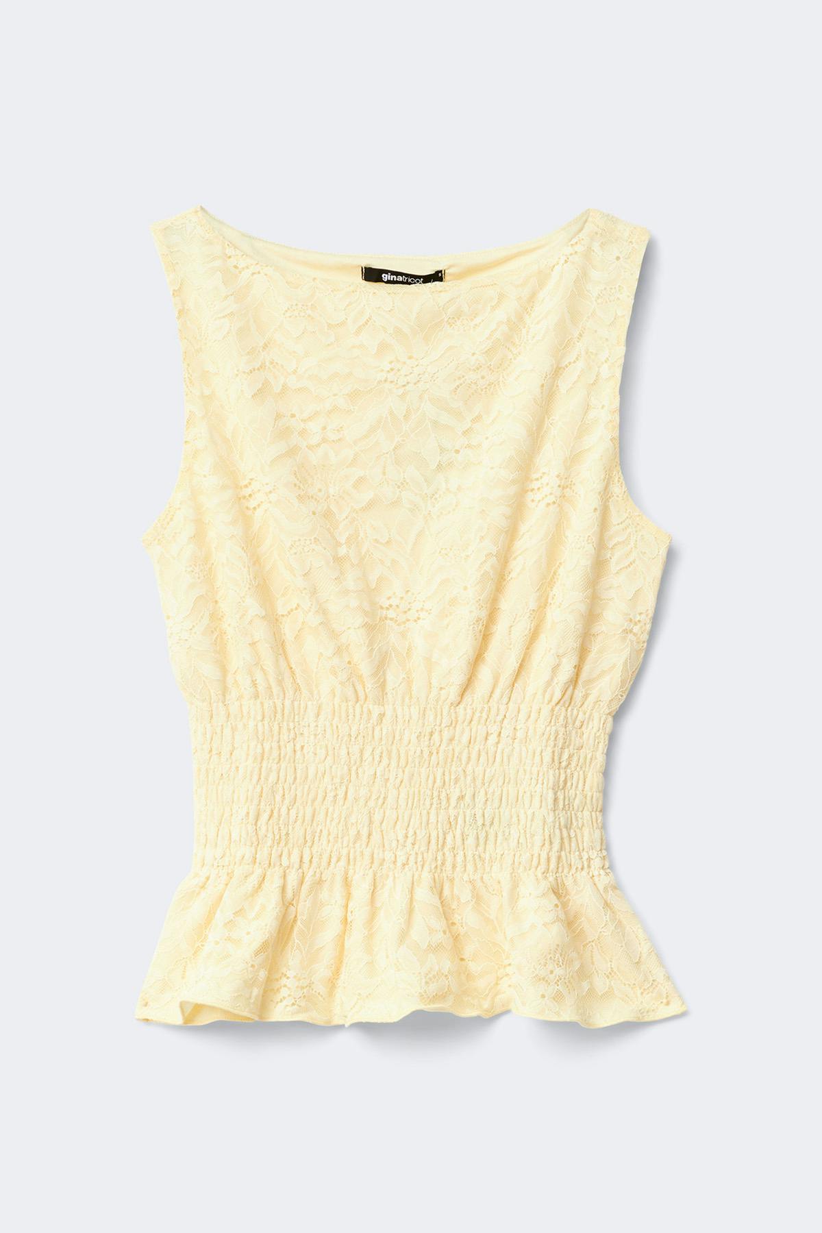 Lace smock top
