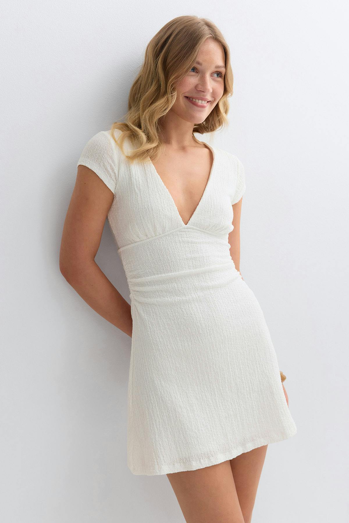 Textured mini dress