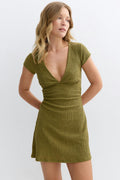 Textured mini dress