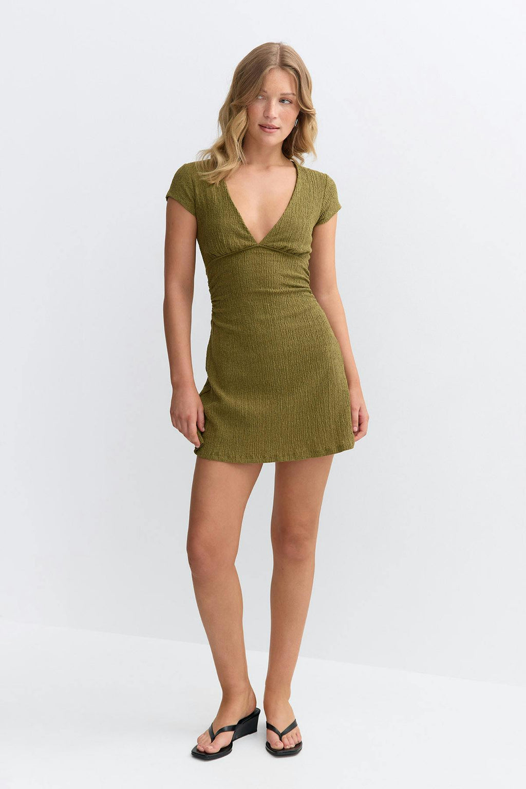 Textured mini dress