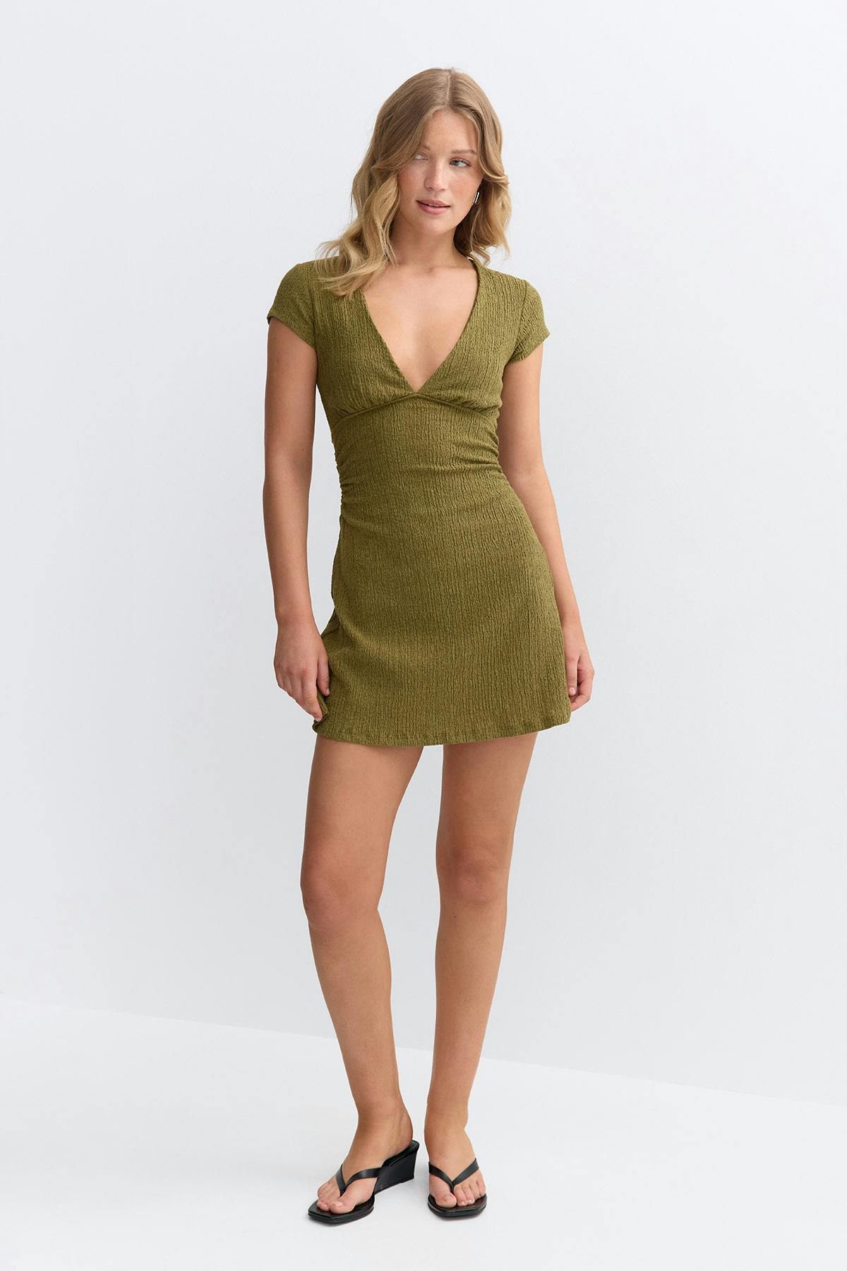 Textured mini dress