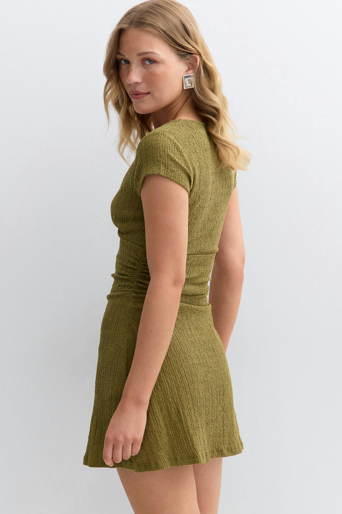 Textured mini dress