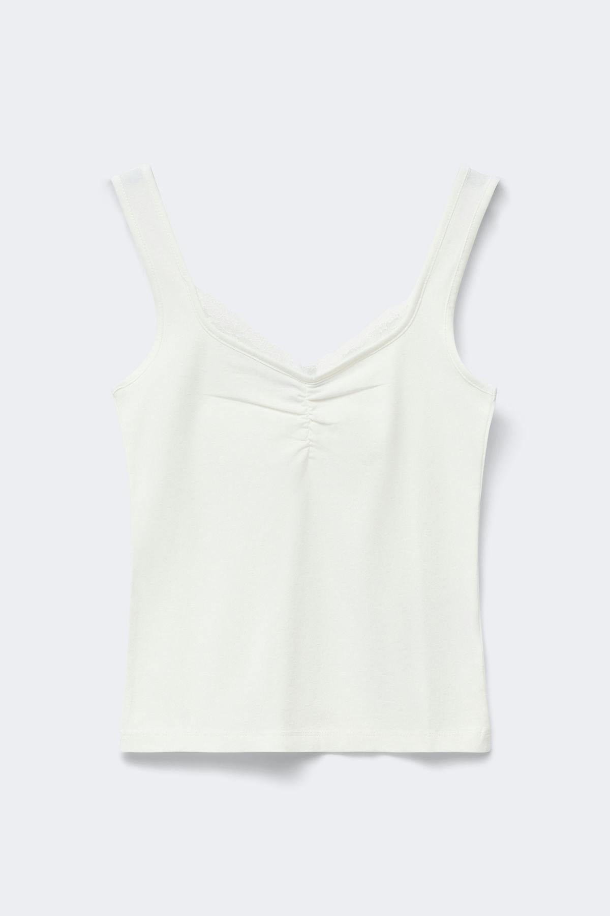 Lace detail singlet