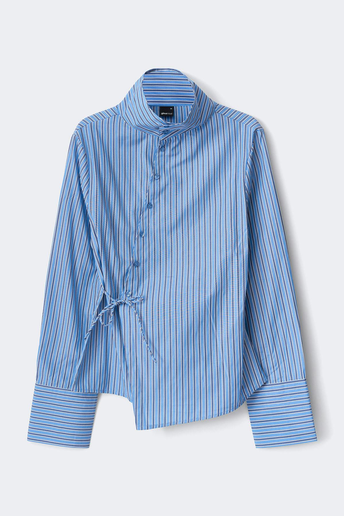 High neck shaped shirt