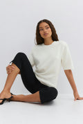 Shoulder pad knitted top