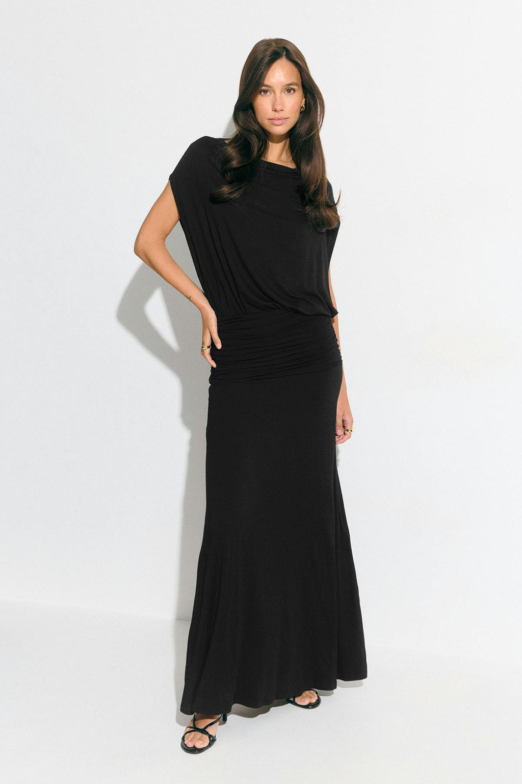 Dropped waist maxi dress