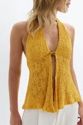 Lace halterneck top