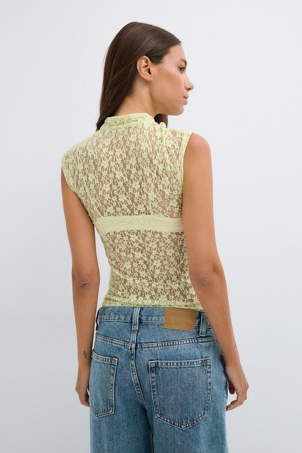 Mandarin lace top