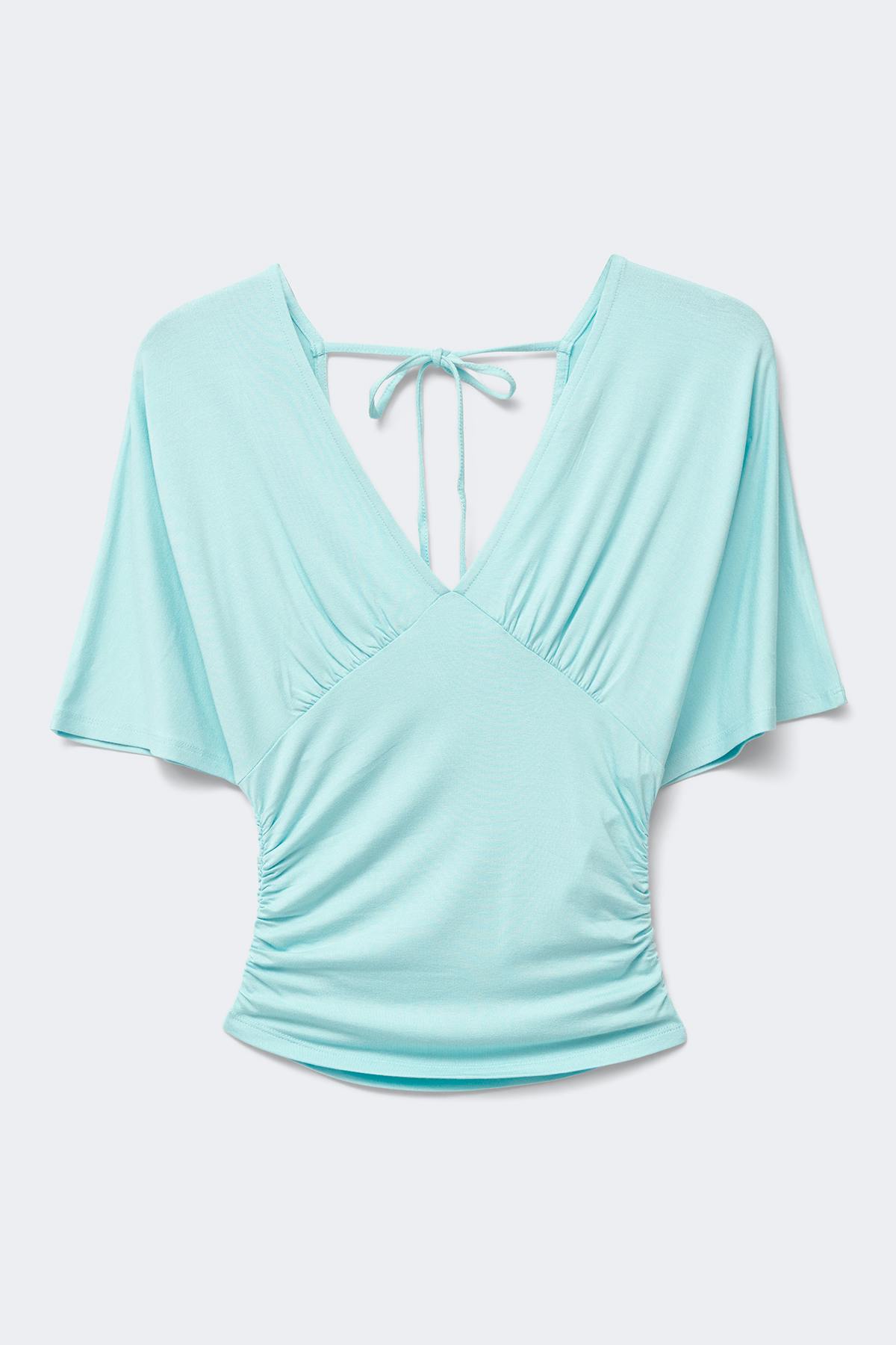 Shaped v-neck top