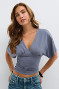 Shaped v-neck top