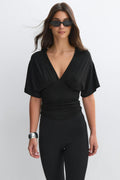 Shaped v-neck top