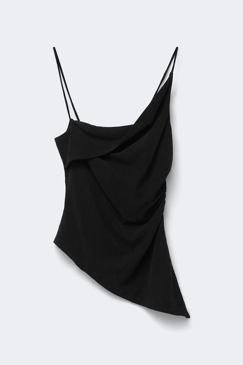Asymmetric ruched singlet