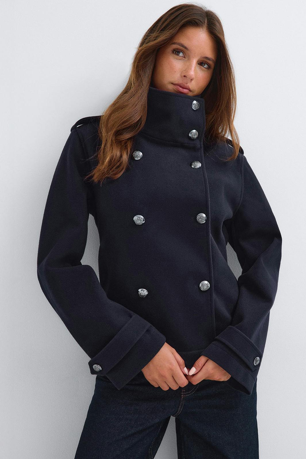 Peacoat button felt jacket
