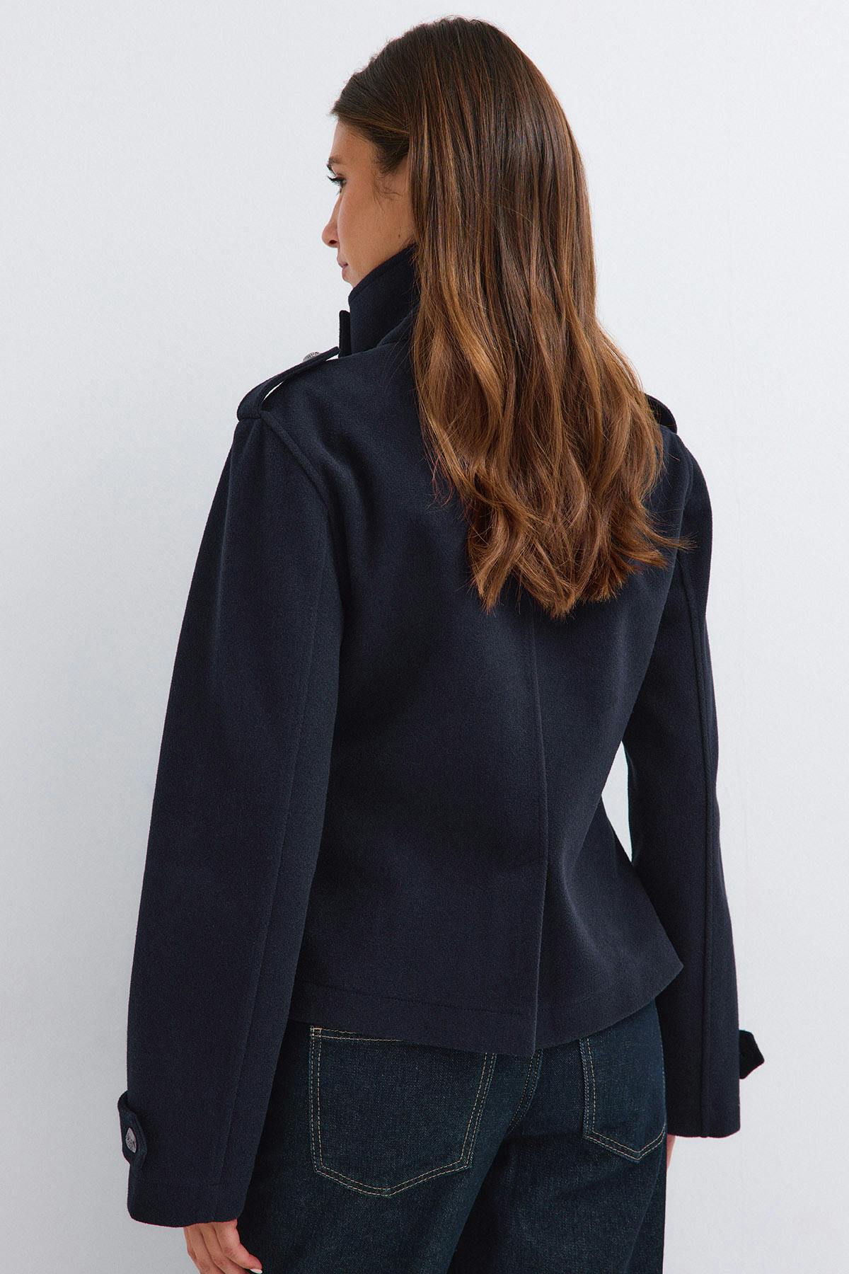 Peacoat button felt jacket
