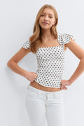 Y open back frill top