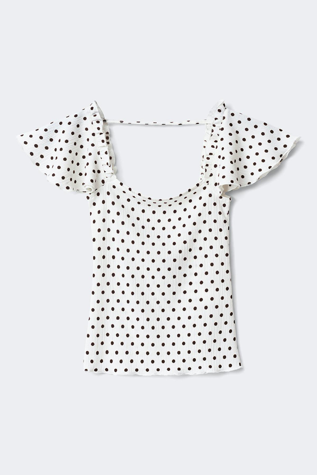 Y open back frill top