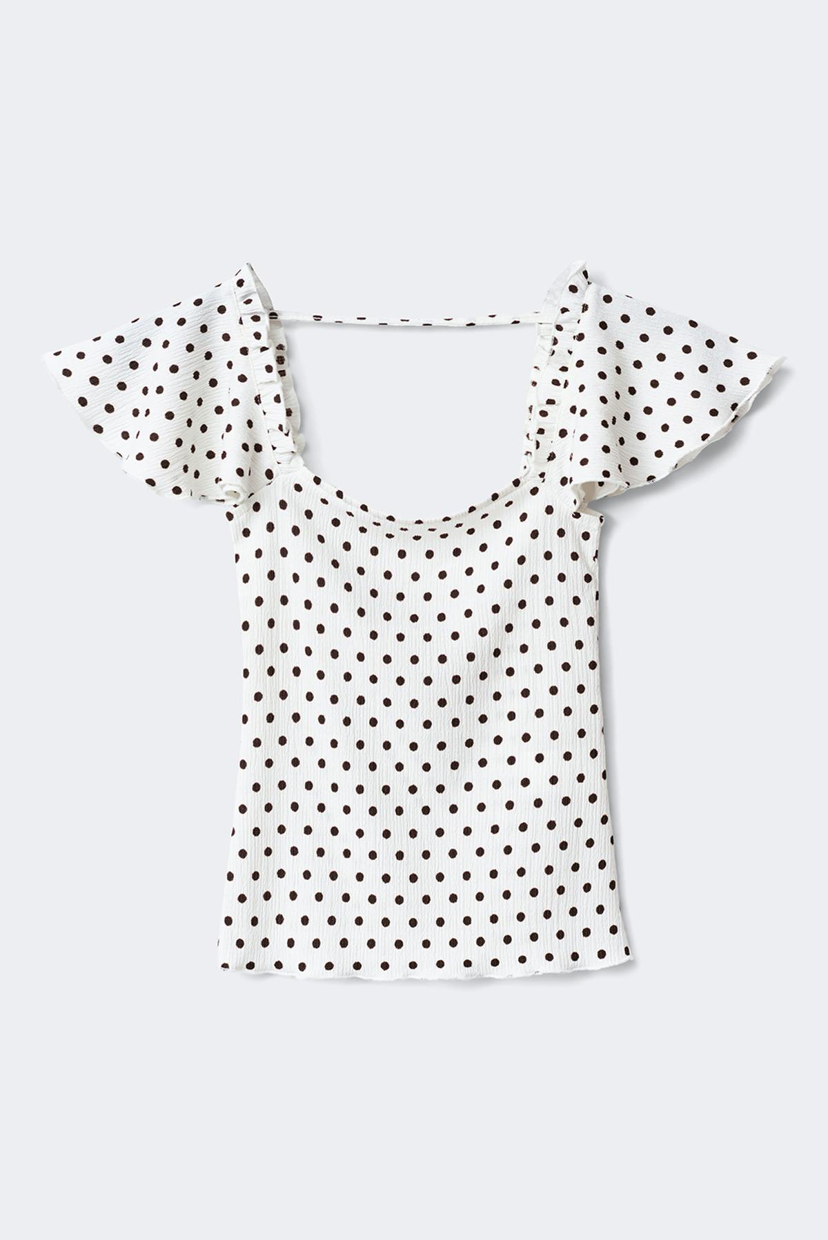 Y open back frill top