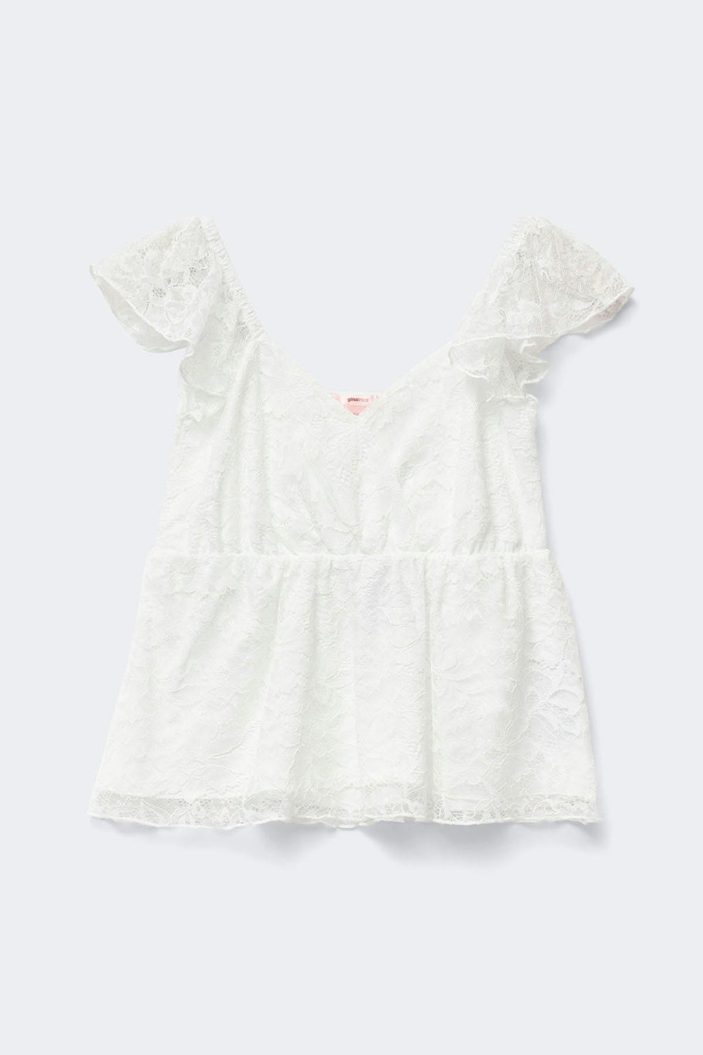 Y lace detail top