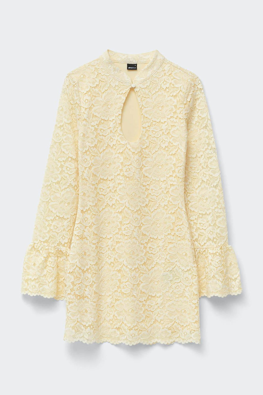 Lace keyhole mini dress