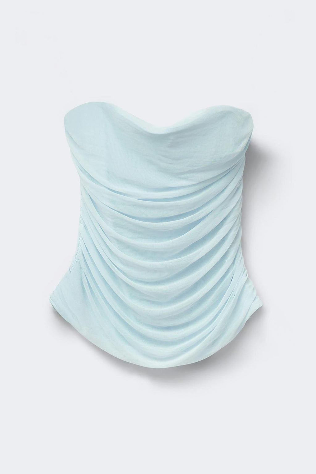 Draped mesh corset