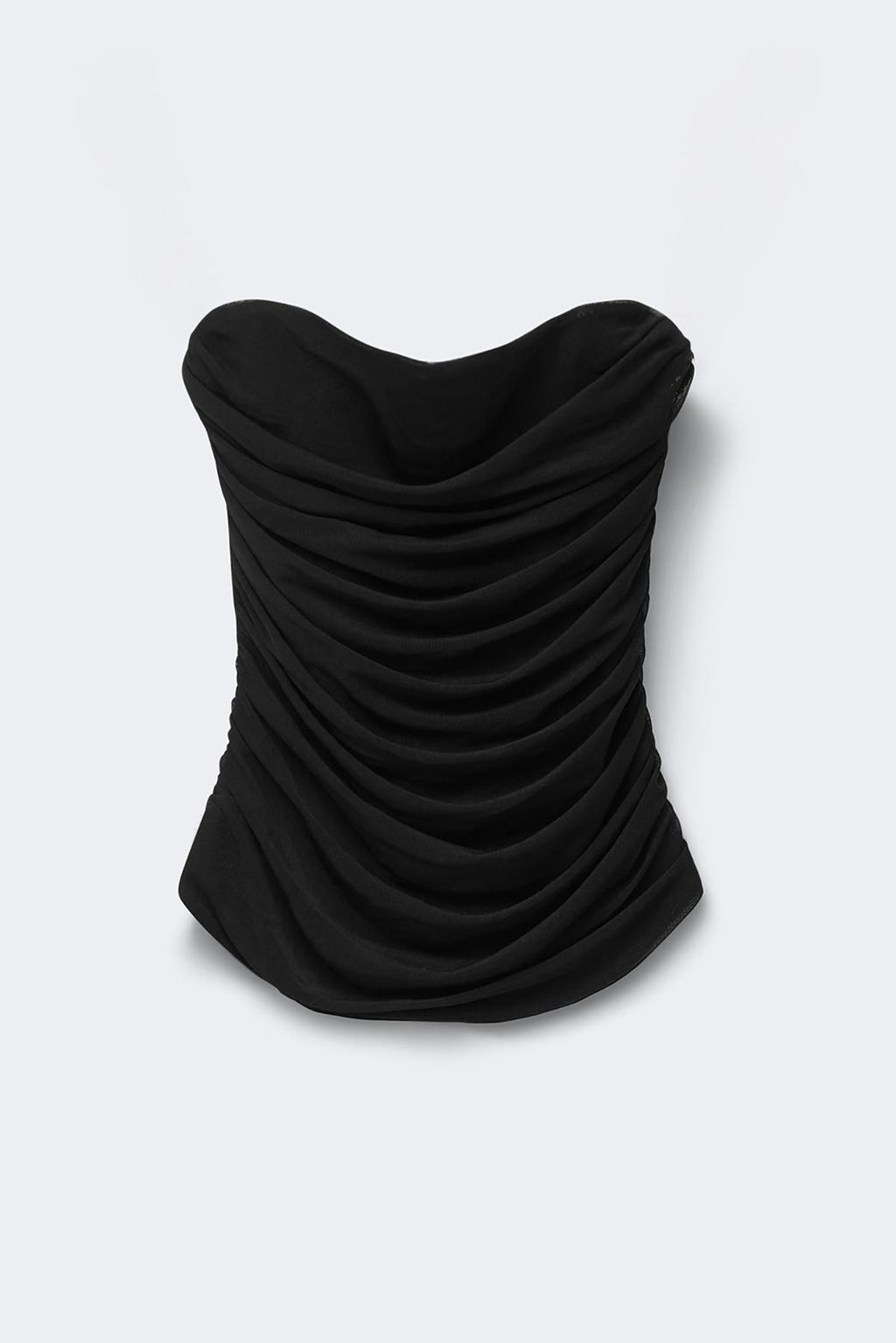 Draped mesh corset