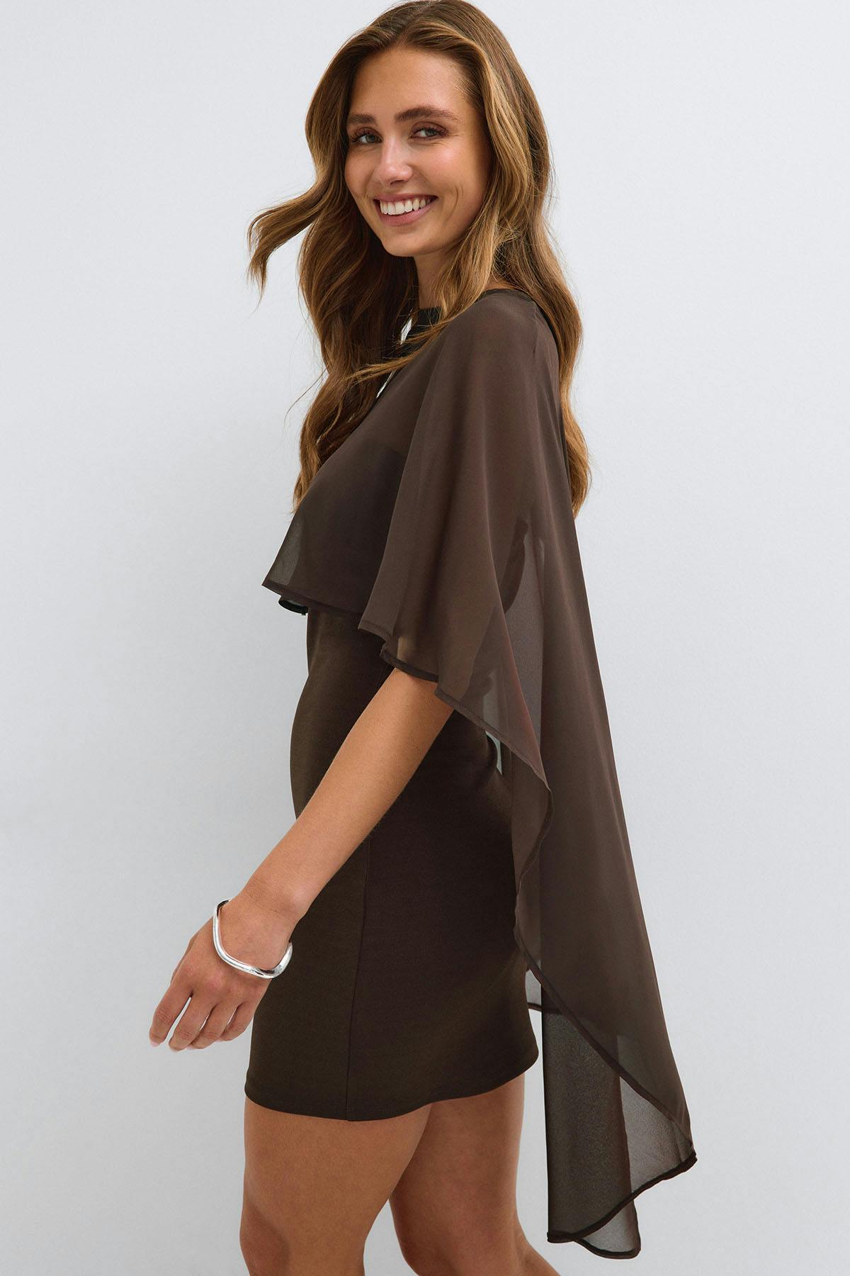 Cape tube dress