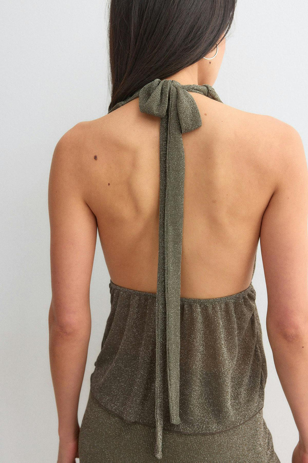 Glitter halterneck top