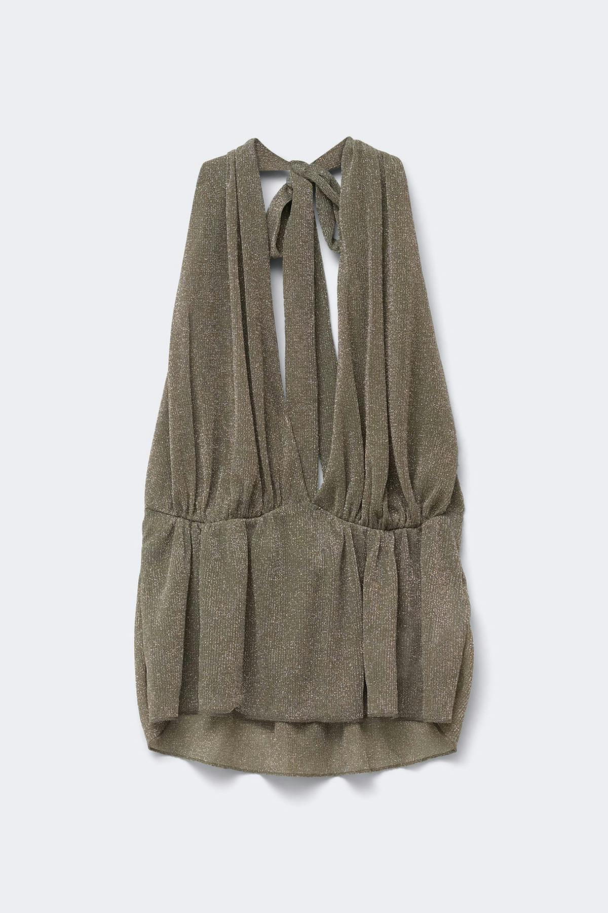 Glitter halterneck top