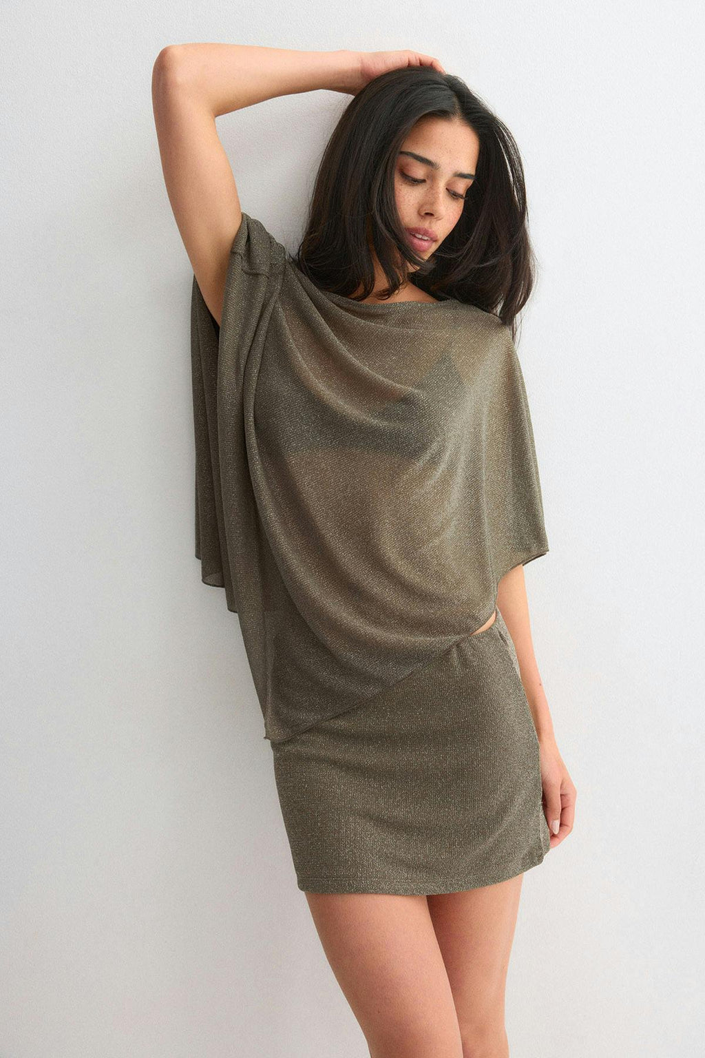 Glitter poncho