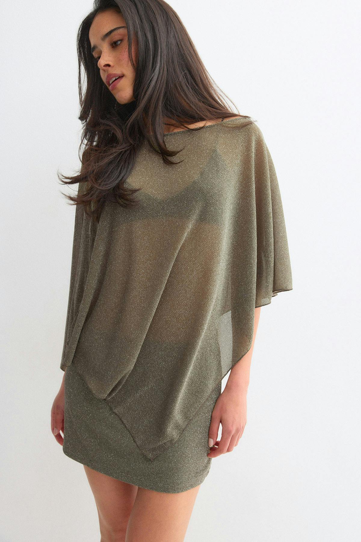 Glitter poncho