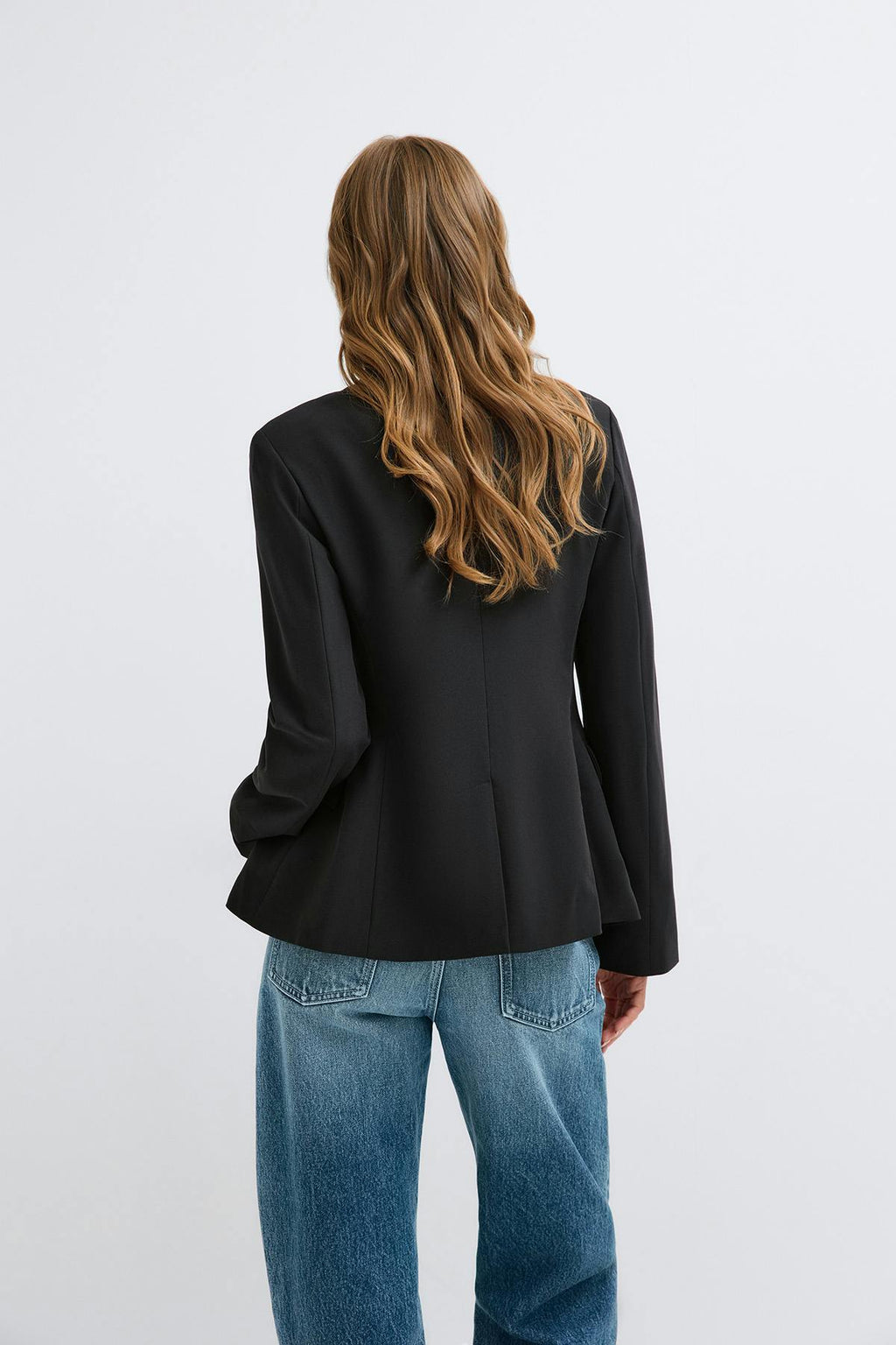 Shaped high button blazer